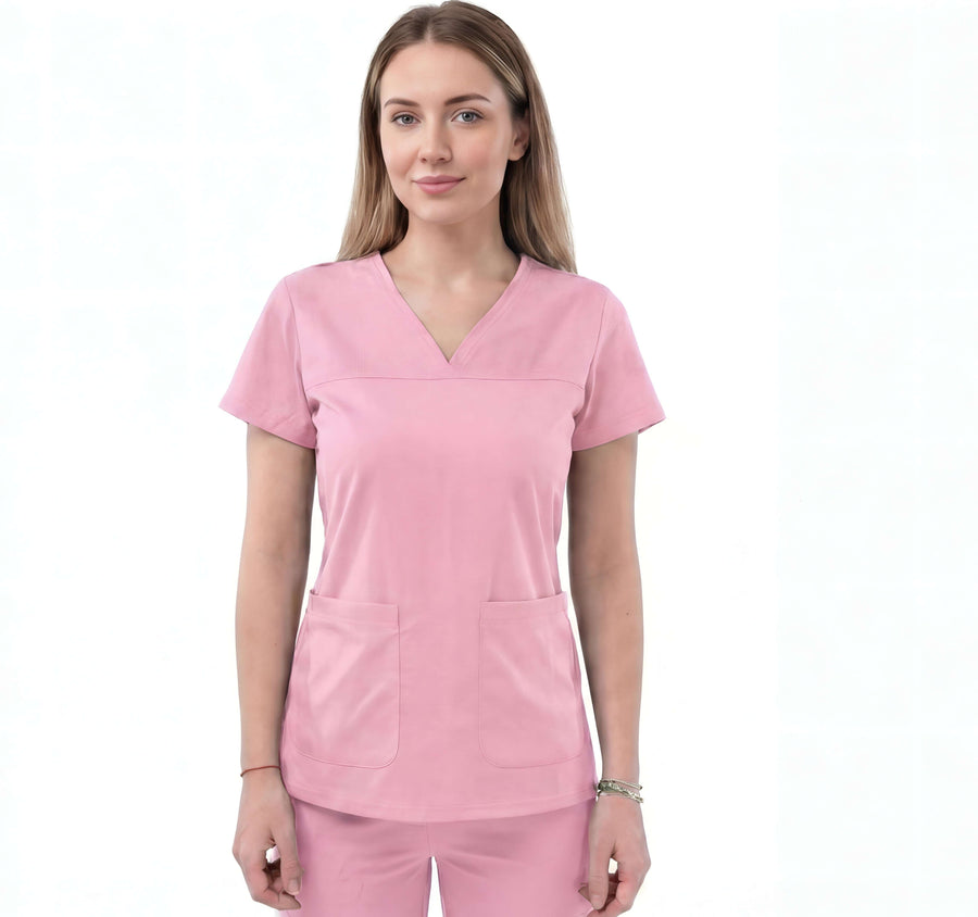 pink-maternity-scrub-tops