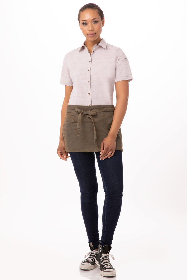 Short Waist Apron with Pockets