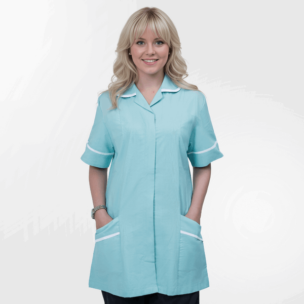 Women’s Tunic Scrub Top – Contrast Piping