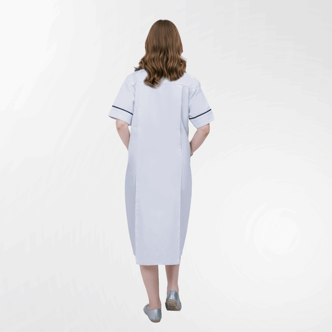 nursing white dress uniform Abigail Israel By Scrub Nurses Crisply elegant traditional nurse wear is a classic staple Wulmleo Nurse Scrubs Dress for