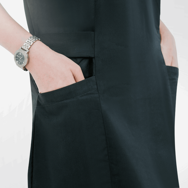 Women's Black Nursing Dress | V-Neck