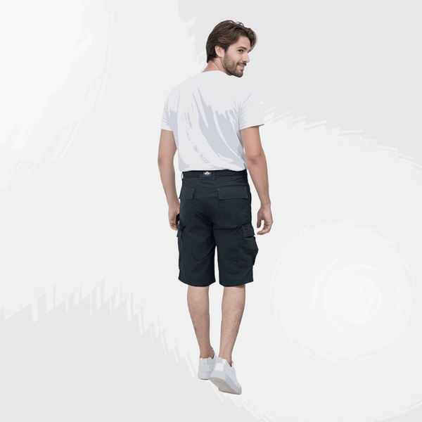 Men’s Black Cargo Shorts & White T-Shirt Set