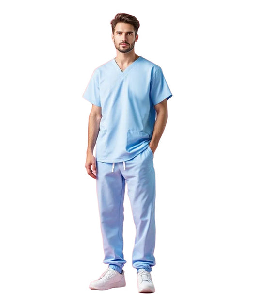 Twill Unisex Jogger Scrub Set - 4 Pockets, Half Sleeves (2-Pocket Top & 2-Pocket Jogger Pant) (Copy)