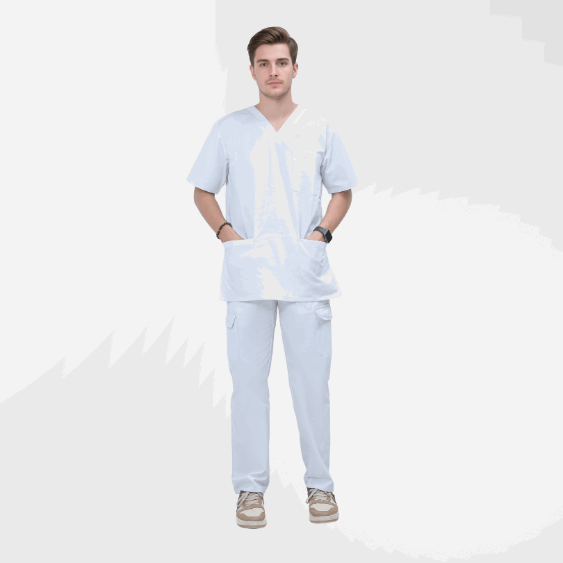 white-unisex-scrub-sets