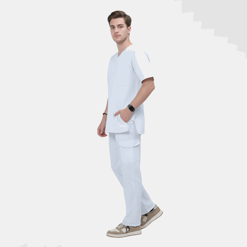 white-unisex-scrub-sets