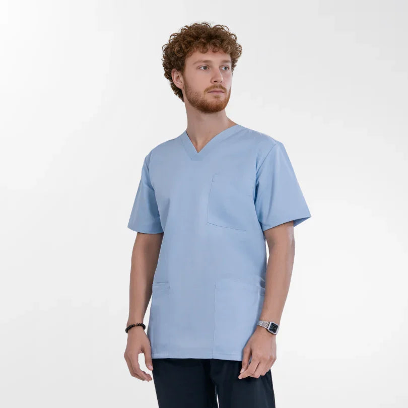 Unisex V-Neck Scrub Top – 3 Pockets