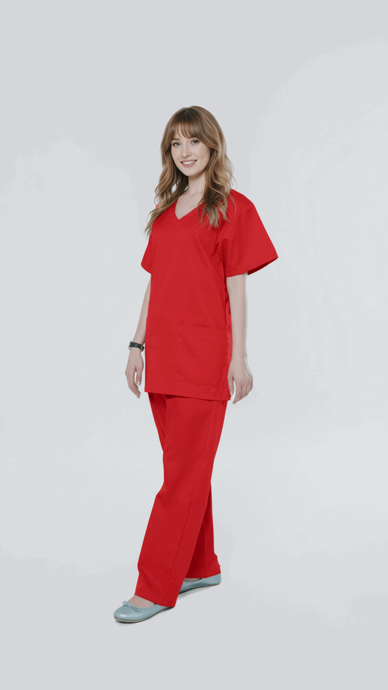 red-personalized-medical-scrubs