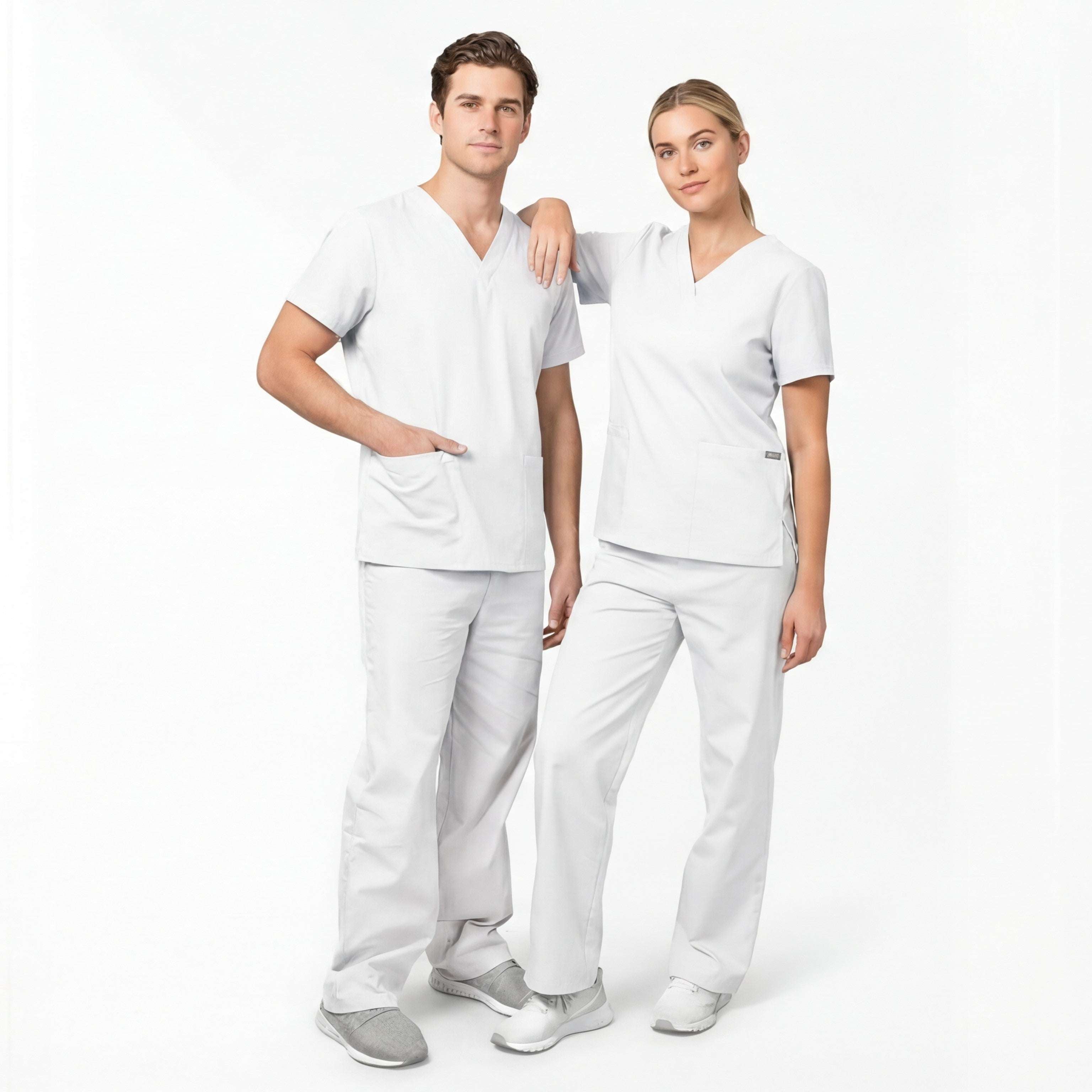 white-medical-scrubs-sets