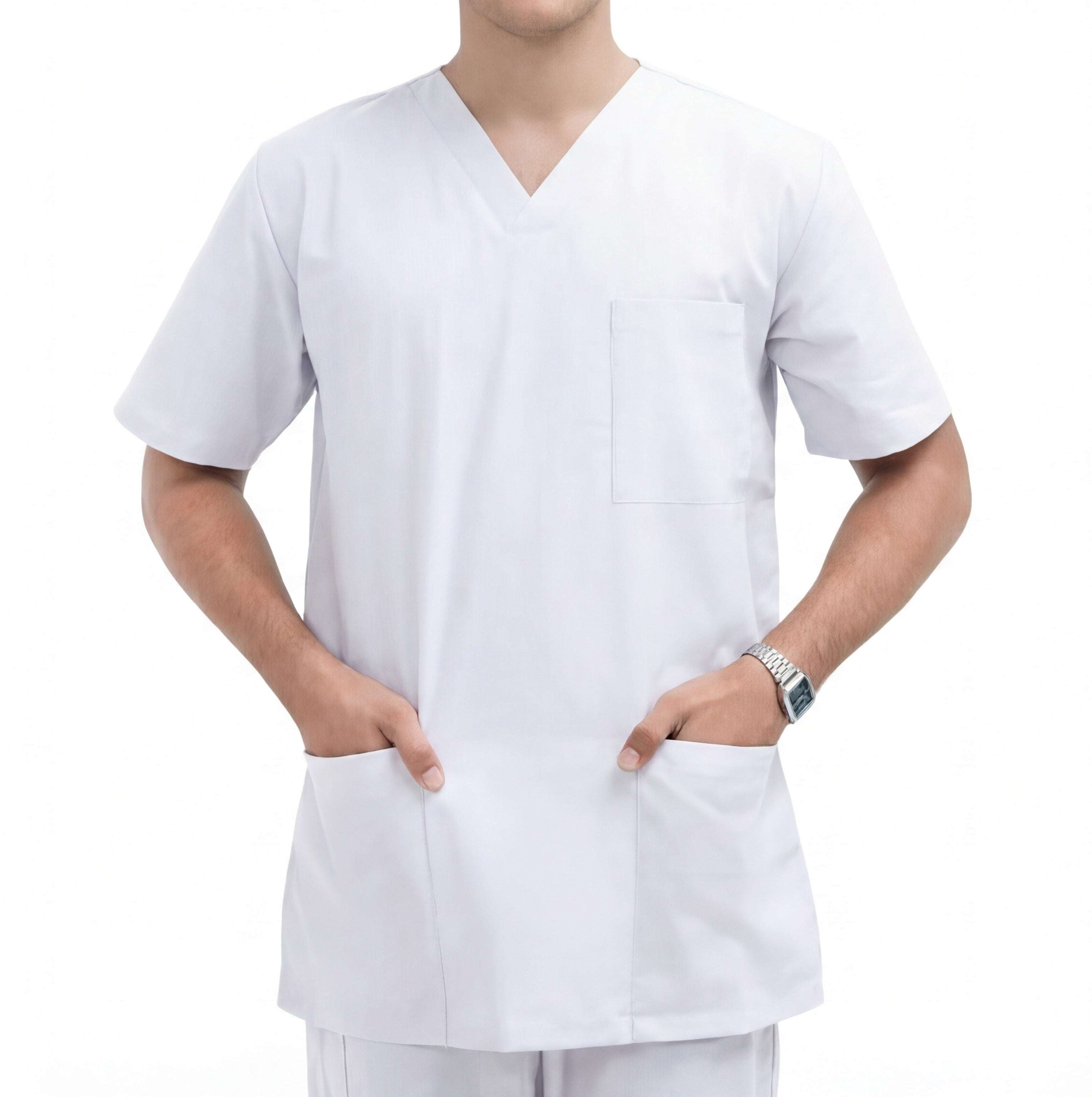 white-lightweight-scrubs