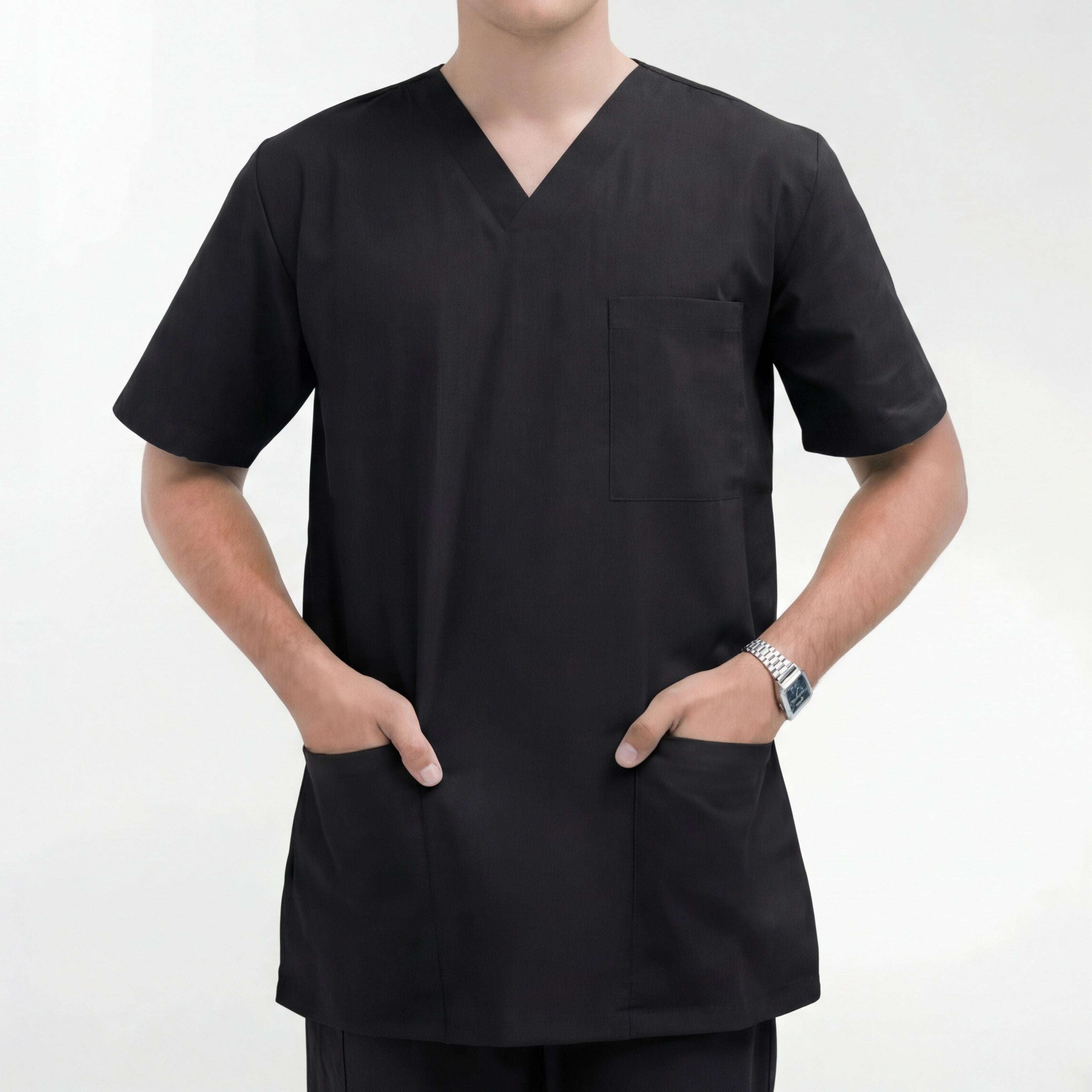 black-lightweight-scrubs