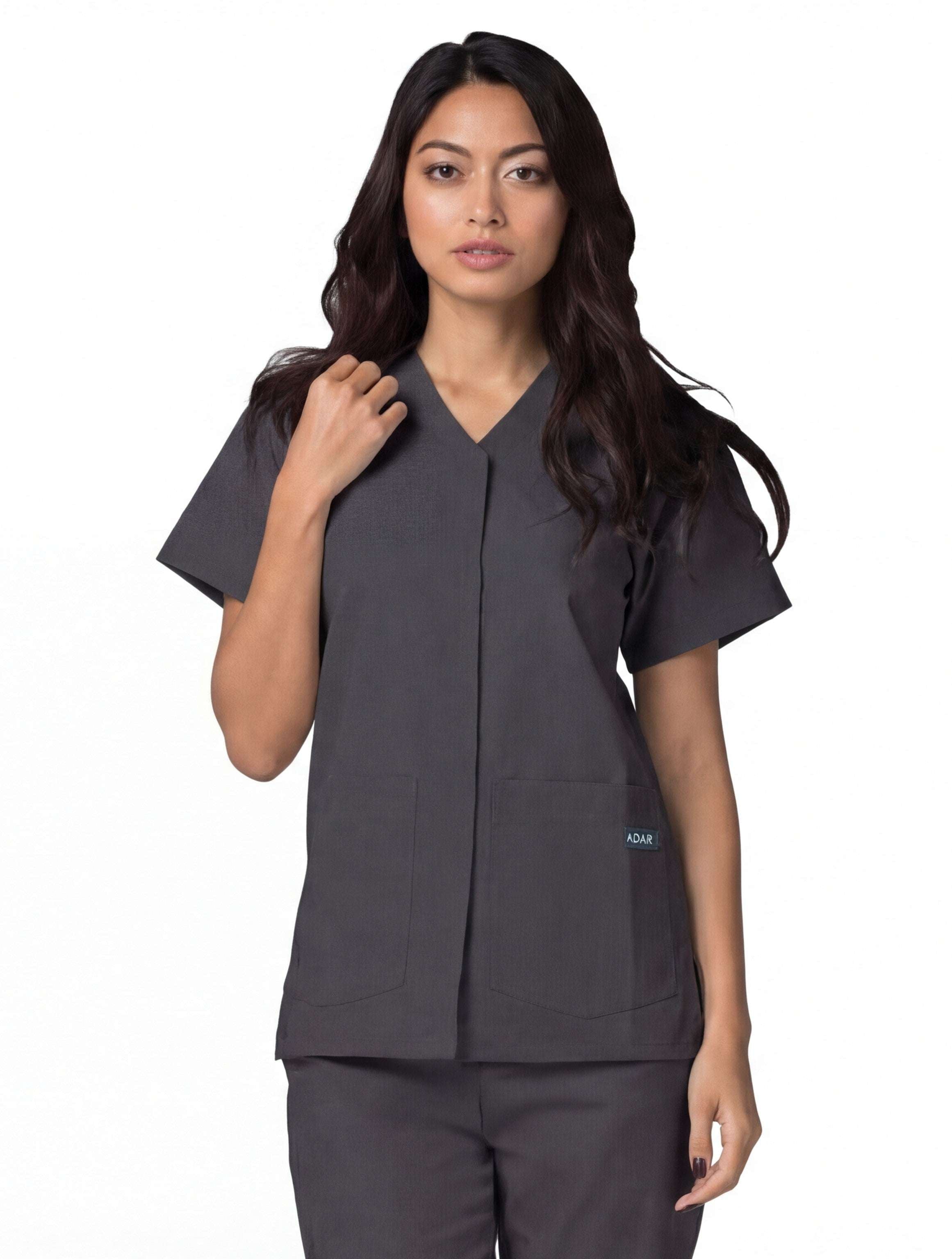 stone-grey-scrub-tops-with-pockets-uk
