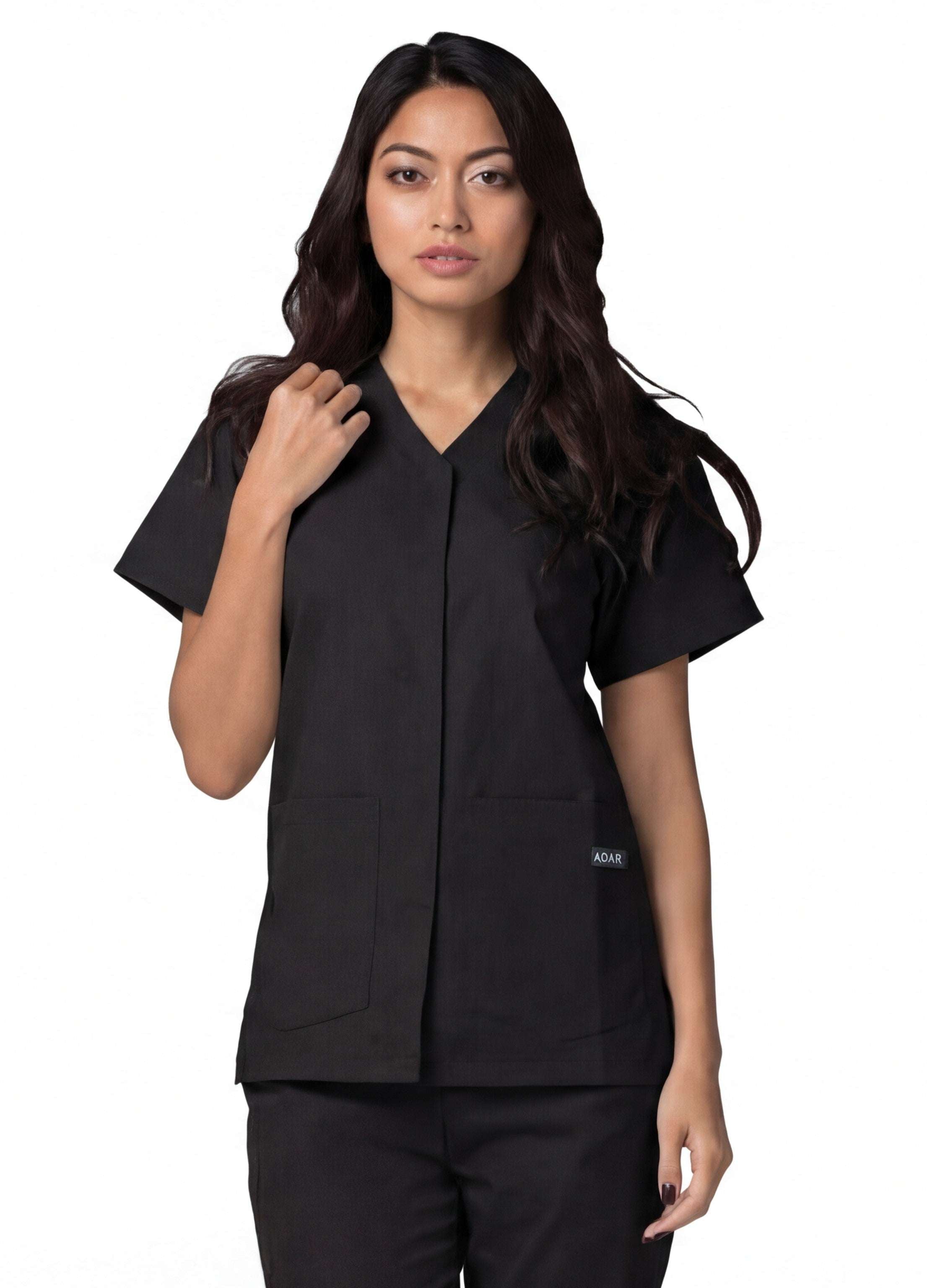 black-scrub-tops-with-pockets-uk