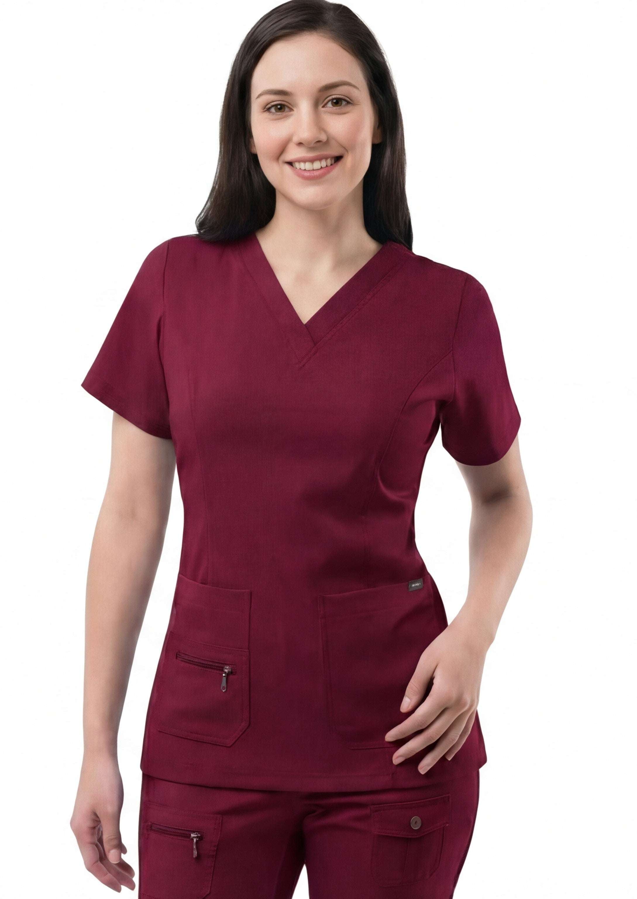bordo-nursing-scrub-tops