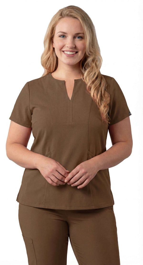 Women’s Notched V-Neck Scrub Top