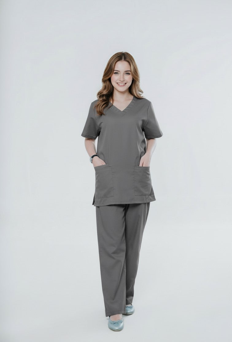 grey-personalized-medical-scrubs