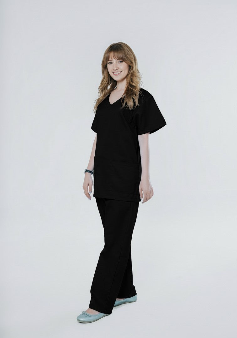black-personalized-medical-scrubs