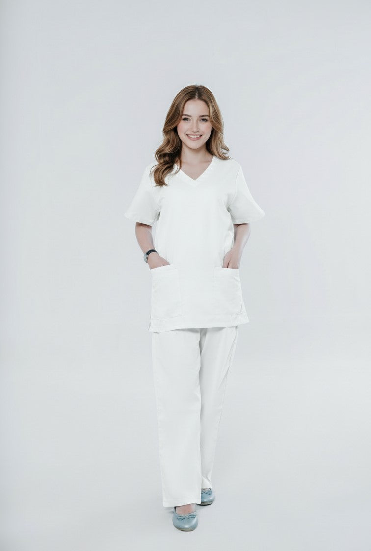 white-personalized-medical-scrubs