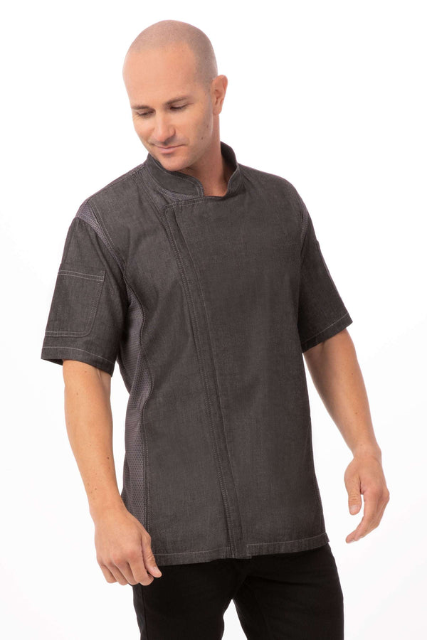 Short Sleeve Denim Chef Coat