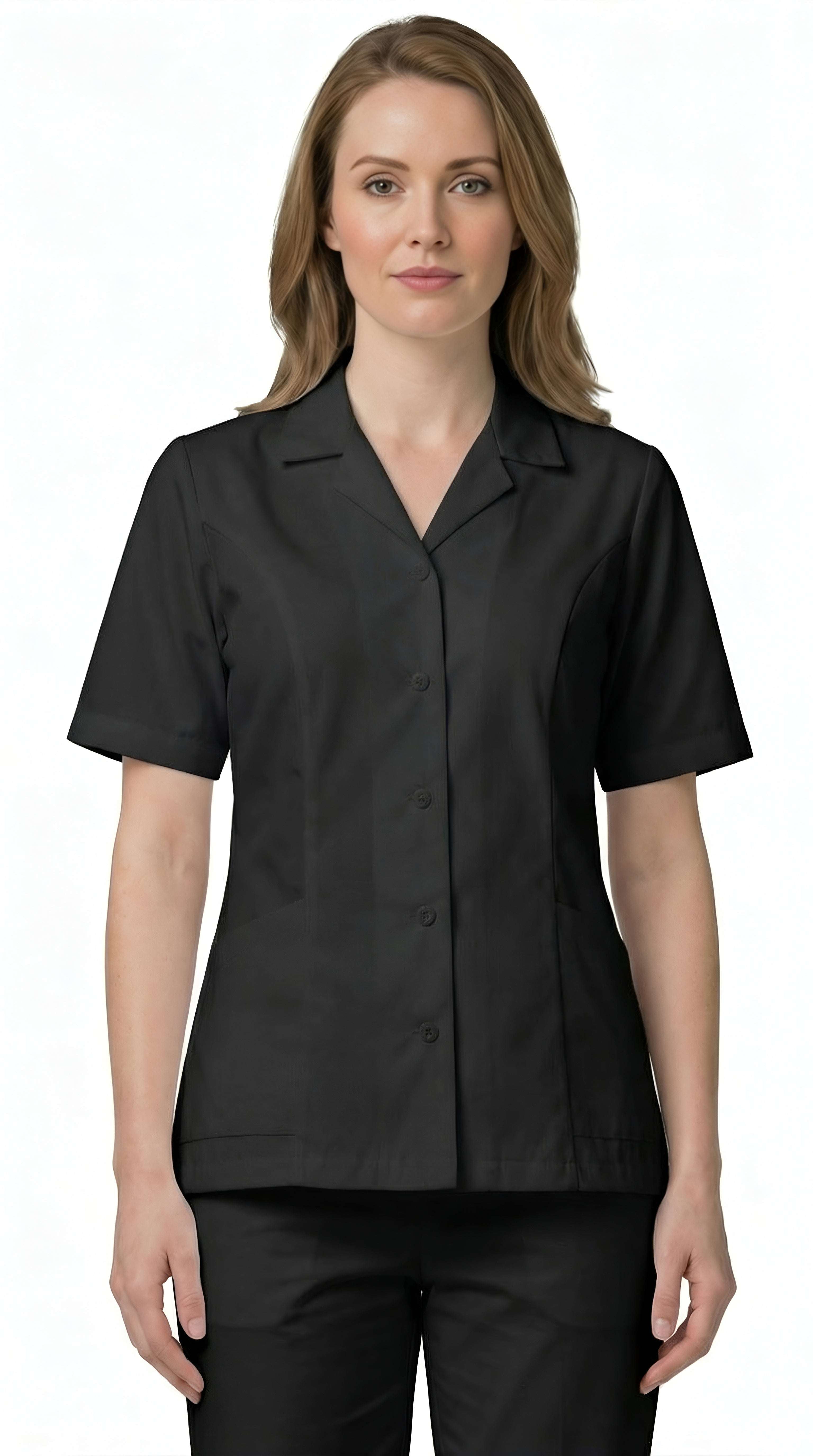 black-scrub-uniform-tops