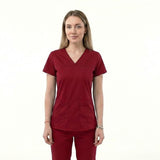 red-maternity-scrub-tops