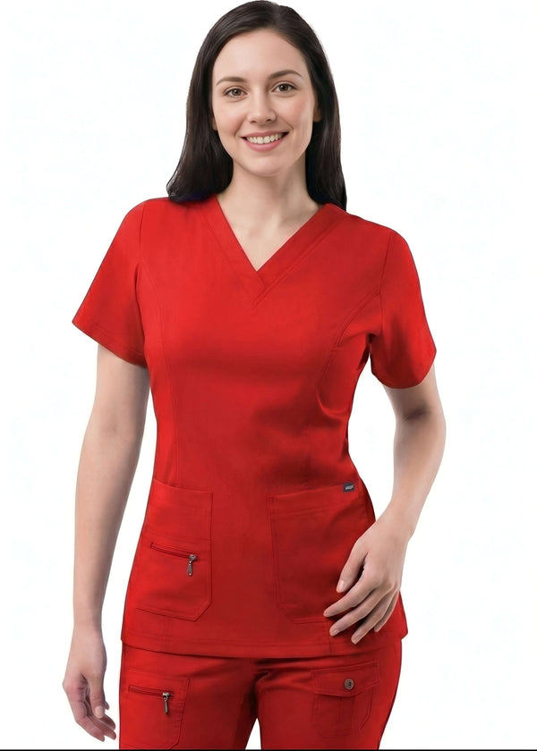 Women’s Elevated V-Neck Medical Scrub Top
