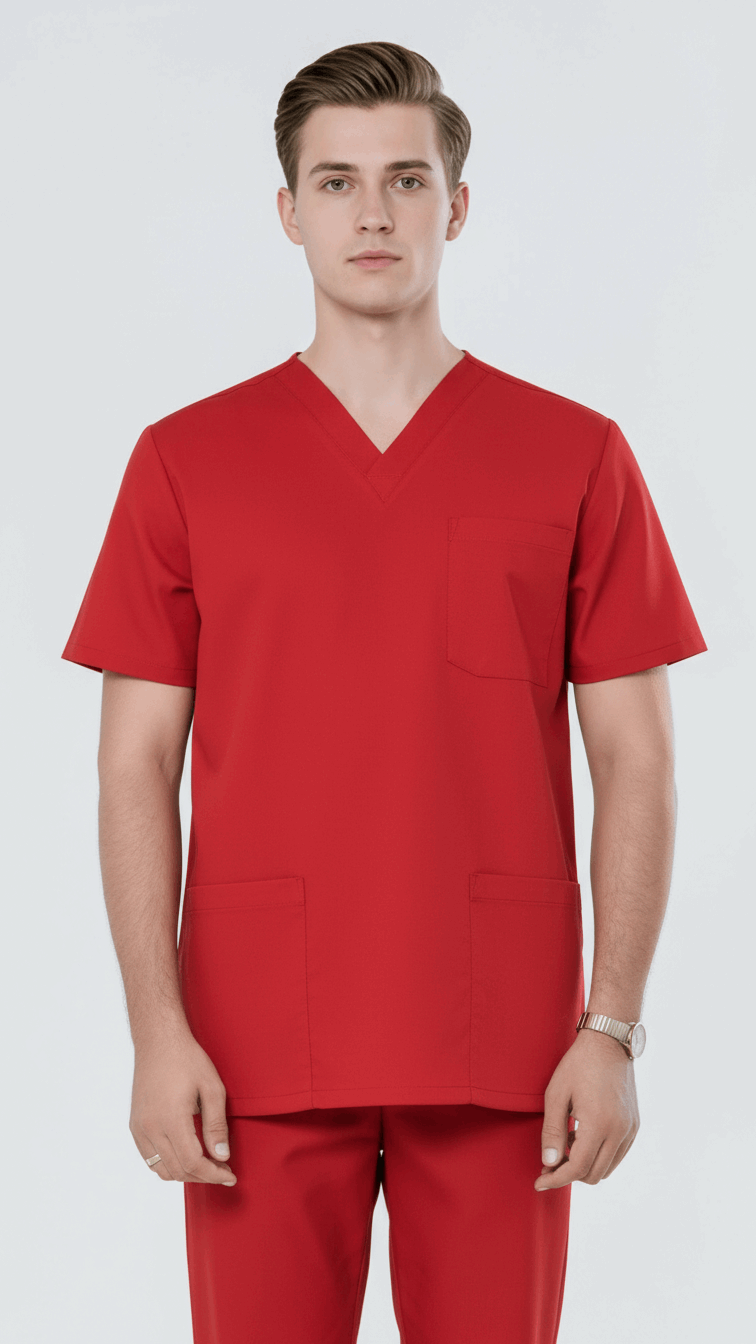 red-scrubs-with-pockets