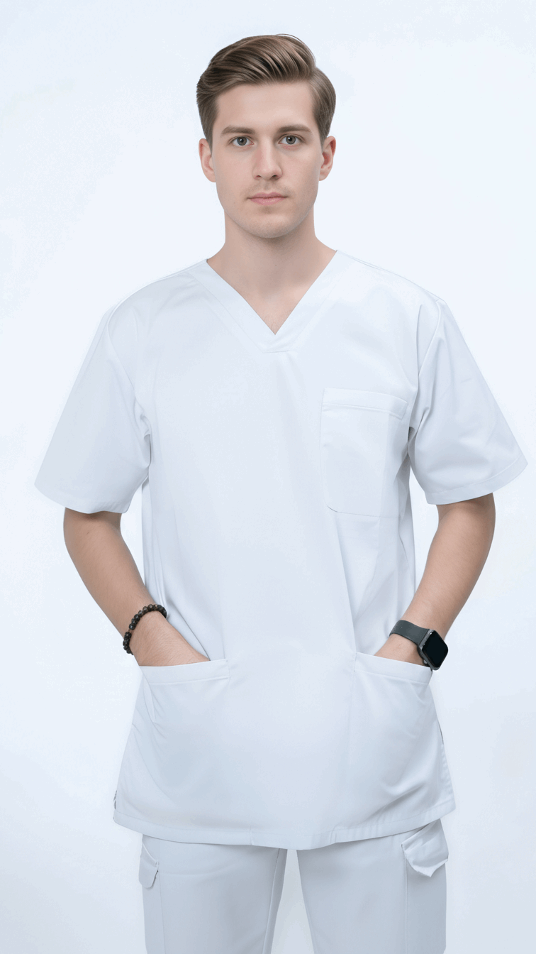 white-unisex-scrub-sets