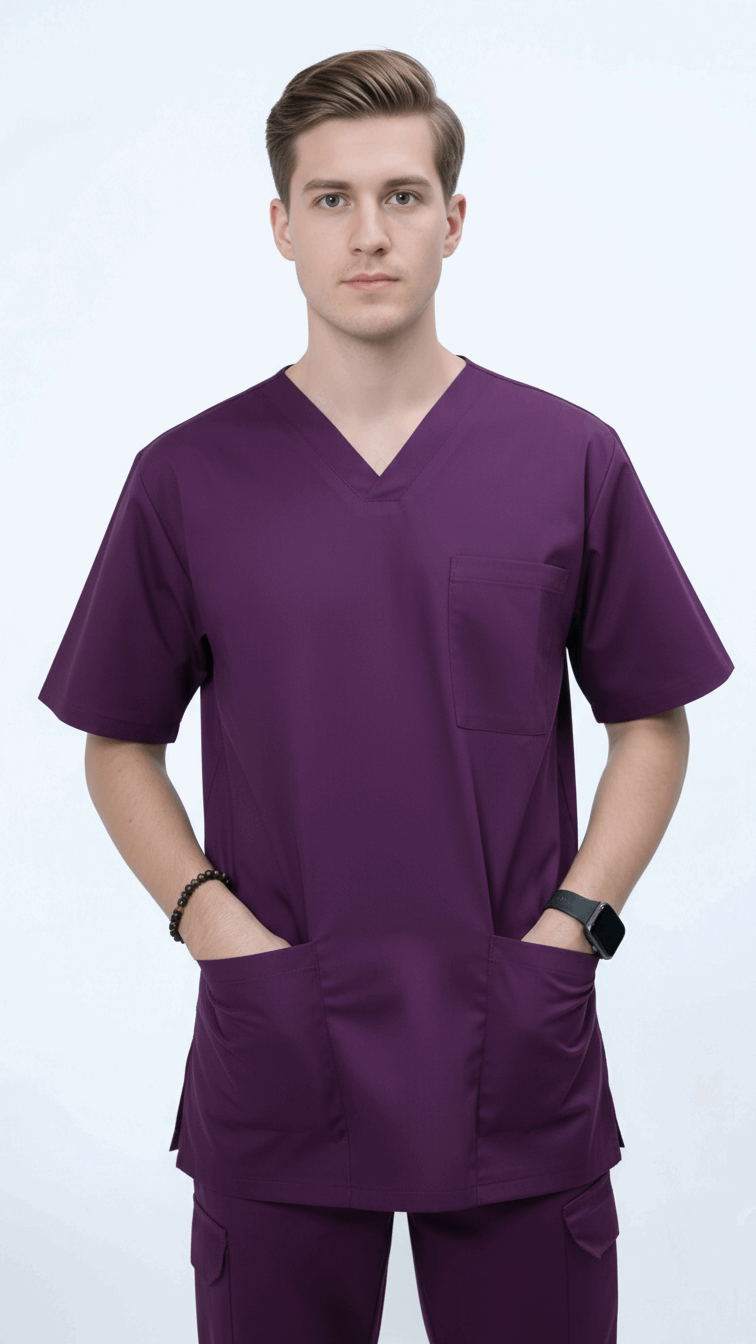 dark-lilac-unisex-scrub-sets