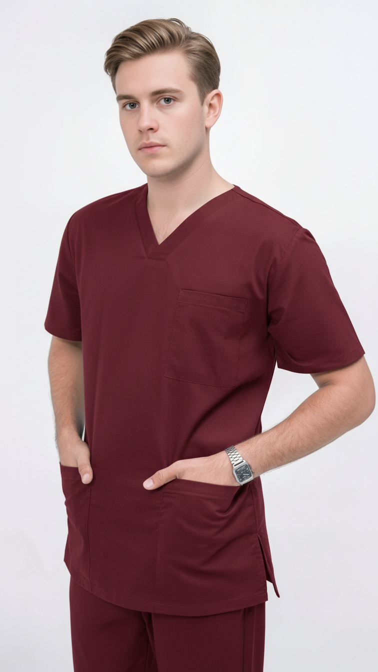 Unisex 5-Pocket Dental Scrub Set