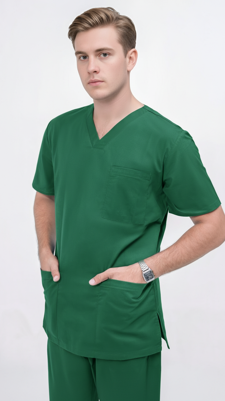 Unisex 5-Pocket Dental Scrub Set