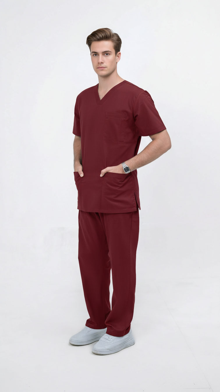 Unisex 5-Pocket Dental Scrub Set