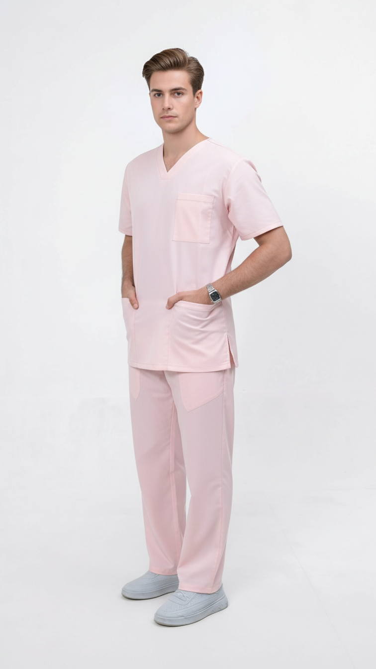 Unisex 5-Pocket Dental Scrub Set