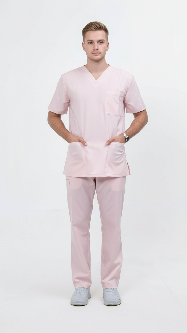 Unisex 5-Pocket Dental Scrub Set