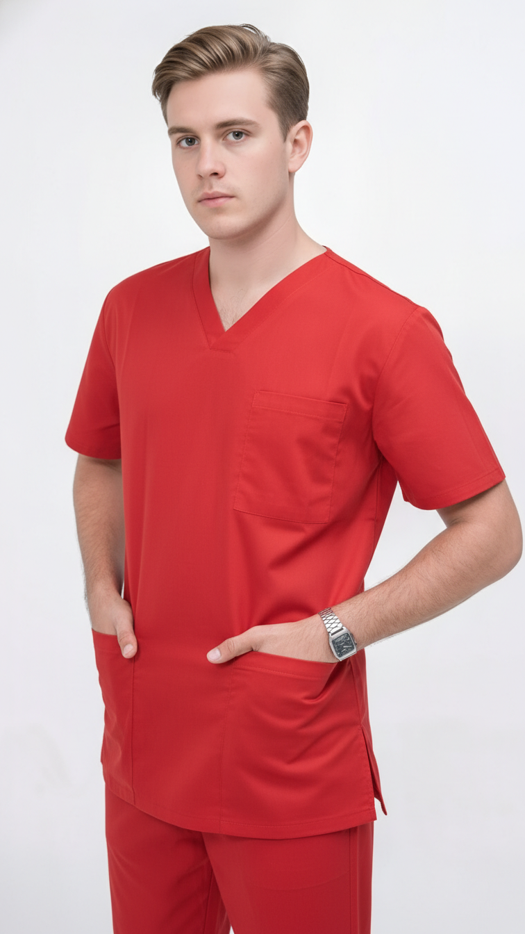 Unisex 5-Pocket Dental Scrub Set