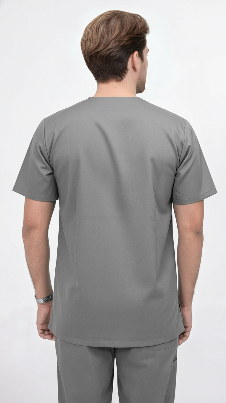 Unisex 5-Pocket Dental Scrub Set