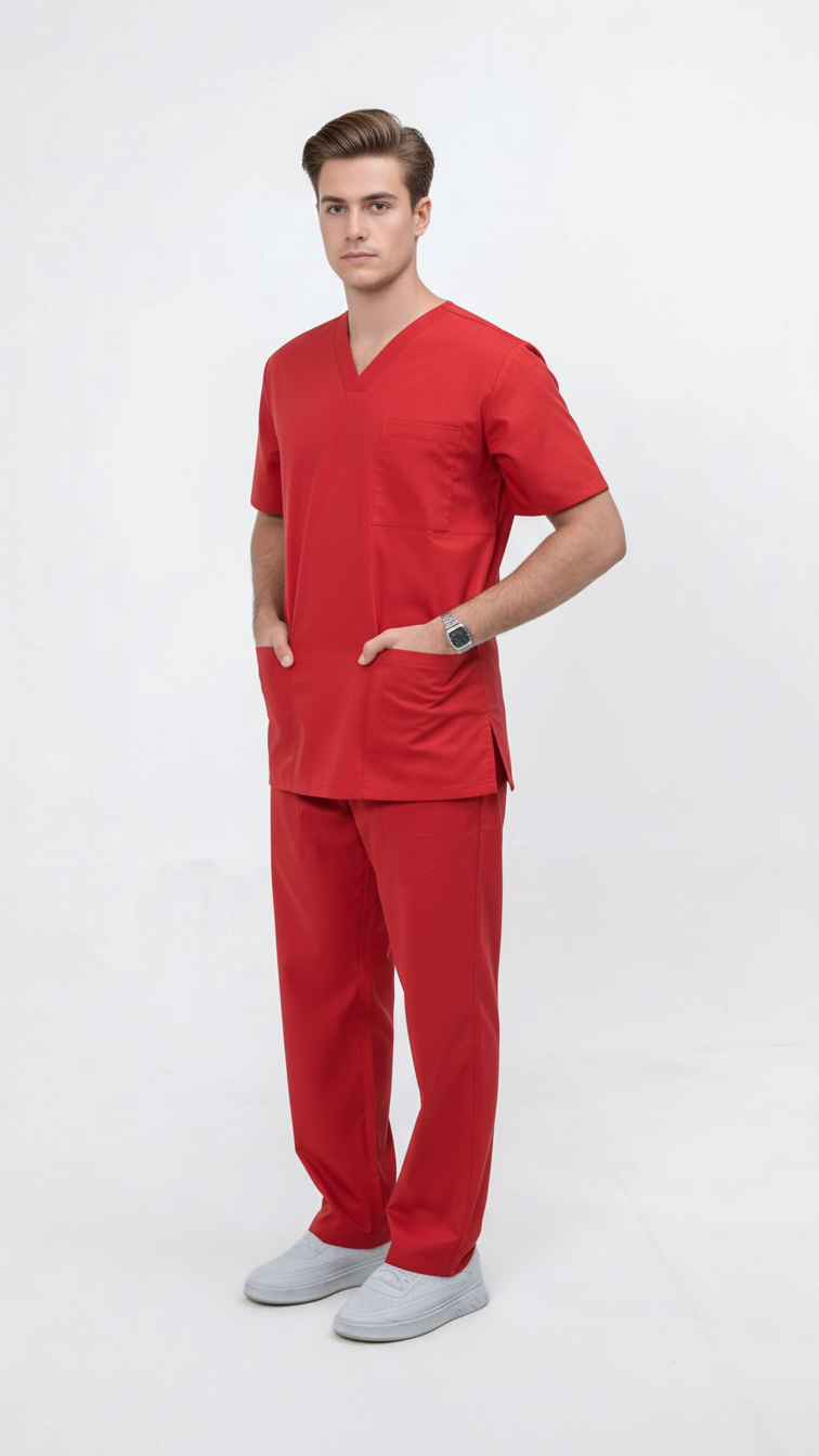 Unisex 5-Pocket Dental Scrub Set