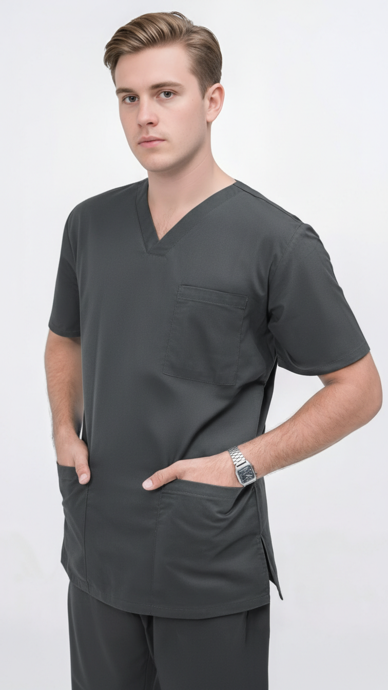 Unisex 5-Pocket Dental Scrub Set