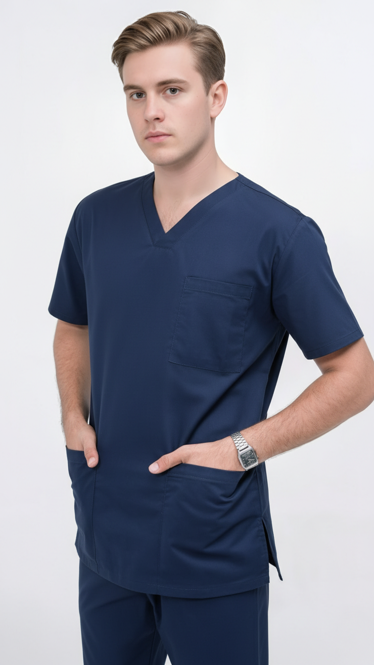 Unisex 5-Pocket Dental Scrub Set