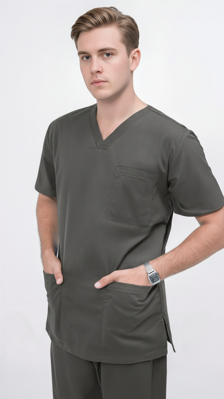 Unisex 5-Pocket Dental Scrub Set