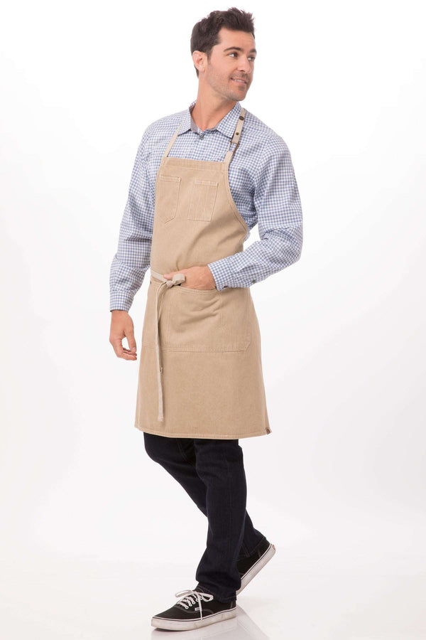 Unisex Bib Apron with Adjustable Neck Strap