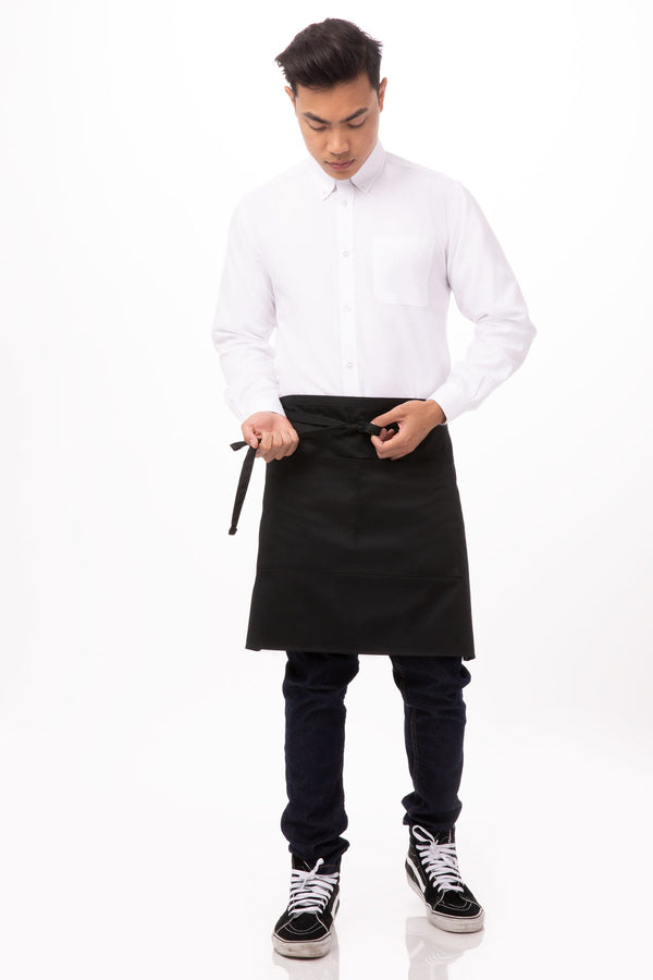 Black Waist Apron for Waitstaff & Hospital Staff