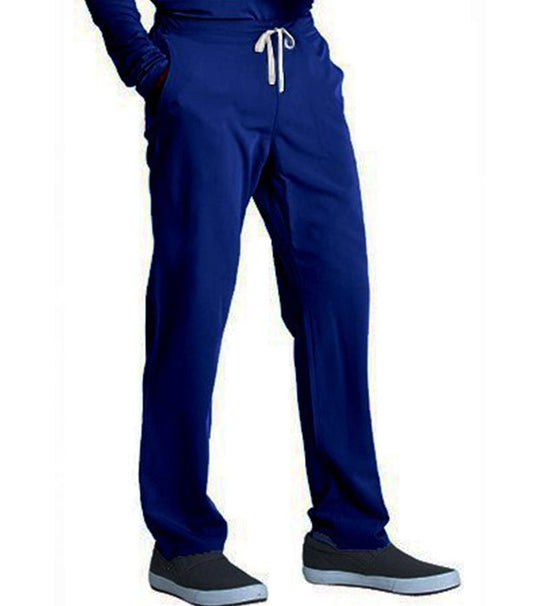 Stretch Unisex 3-Pocket Scrub Pant 2 Side 1 Back Pocket Waistband with Elastic and Drawstring both