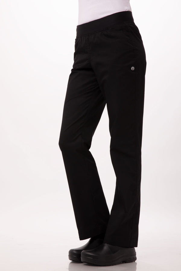 Women’s Black Poly-Cotton Straight Fit Pants