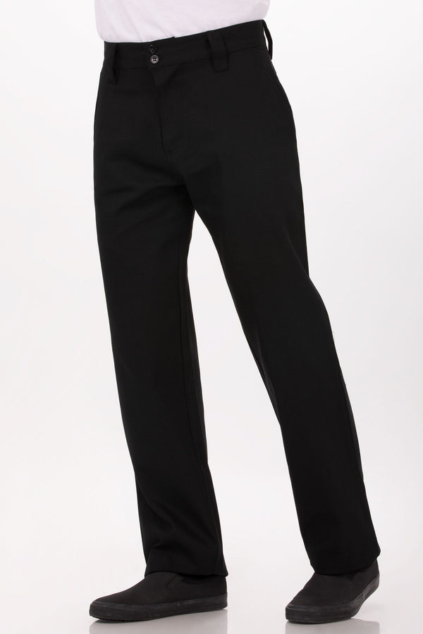 Women’s Black Chef Pants Straight Fit Kitchen Uniform
