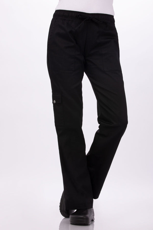 Chef Black Pant with Elastic Waist