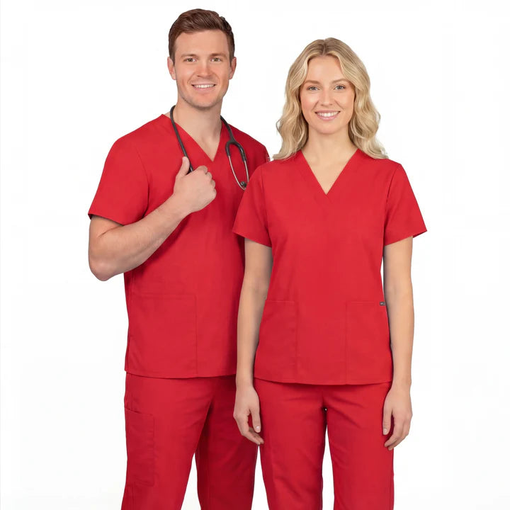 red-medical-scrubs-uk